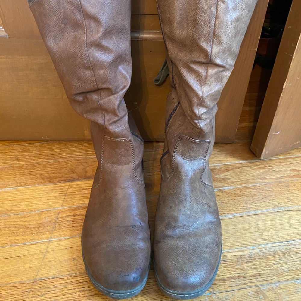 Lace Up vegan leather boots